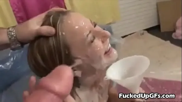 Best Young Girl gets surrounded by Large Dicks and they Dump Sperm on her Face clips Clips