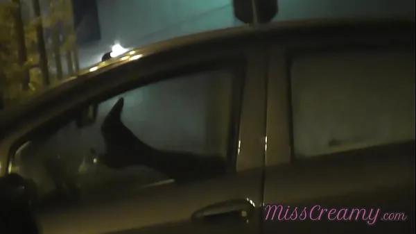Best Fucking with a stranger in the car while my cuckold husband records the video and many voyeurs are watching us Real risky public sex clips Clips