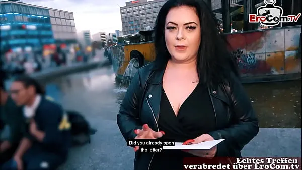Bedste German fat BBW girl picked up at street casting klip klip