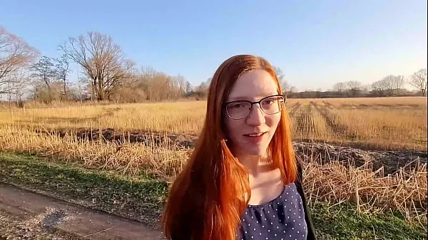 بہترین Redhead young woman undresses outside for the first time کلپس کلپس
